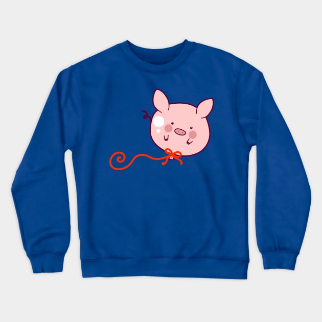 Pig Balloon Crewneck Sweatshirt by saradaboru